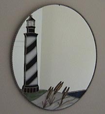  Hatteras Lighthouse Mirror 16" $95