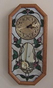 Floral Pendulum Clock 11x23 $220